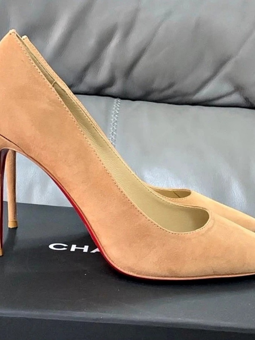 Christian Louboutin So Kate 120 Suede Pumps Brown